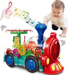 Fs238-1a Tooty Toy Transparent Sensory Train - Fun And Interactive For Kids Music