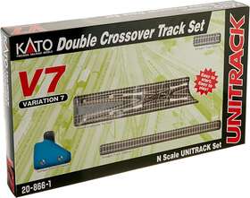 20-866-1 Trains Usa Model Train Products V7 Unitrack Double Crossover Track Set