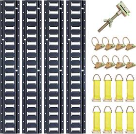 Dn0559b-a08 Trekassy E Track Rail Tie-down Kit - 21 Pieces 4 Pack 5ft Etrack Rails And 17 Enc