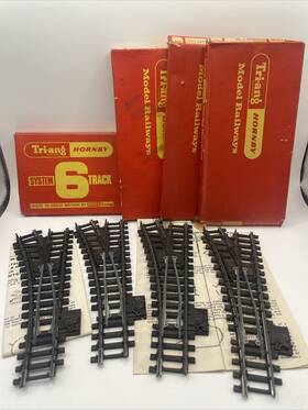 R490-r612 Tri-ang Triang Model Railway Oo Gauge Track Hornby R490 And R612 Used Lot Of 4