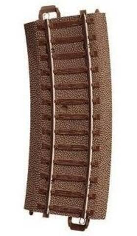 62115 Trix Ho Scale C-track - Curved 15 Degrees Radius 14-3/16 Inch 360mm