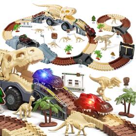 As-tm210 Tumama Kids Dinosaur Toys Race Car Track Flexible Set Create