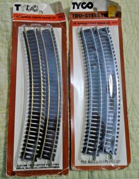 Tyco 033703926179 2 18 Inch Radius Curve Ho Scale Train Track Pk Of 4 Ea. #918/#418 Factory Seal