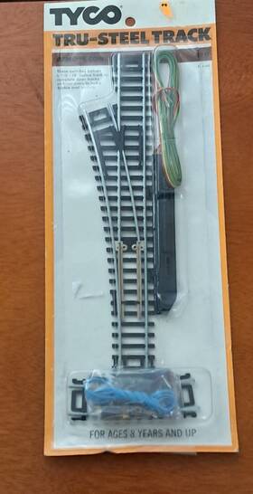 Tyco 043302004109 Tru-steel Track 410 Ho Train Left Remote Control Switch Vintage 1984 Nos