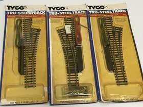 Tyco 043302004116 Tru-steel Track Remote Control Switch Lot Of 3 Boxes 410 - 411