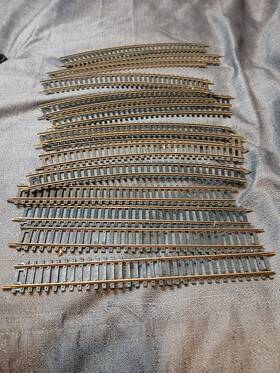 15665-15946 Tyco 15 Ho Scale Track Straight 9 Inch Curved 18 15665 15946