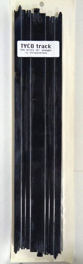 6703 Tyco #6703 Ho Scale 15 Inch Stright Tracks 1 Pr Quick-click Racing Track