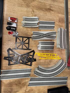7438 Tyco Twin Turbo Train Track And Support Parts Transition Cars