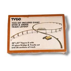 910208 Tyco Vintage Ho Giant Over And Under Track Layout Bridge Trestle Set 40x87