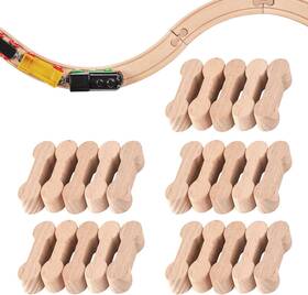 Uomtreo 313032926928 25 Pcs Wood Dog Bone Track Adapter Train Pieces For Teens Compatible Wit