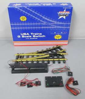 R81215 Usa Trains G 48 Inch Diameter Brass Left Hand Remote Switch Turnout Ex/box