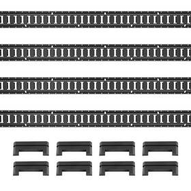Vevor 445028290218 E Track Tie Down Rail Kit 2 Ft. Steel Rails Heavy Duty With Screws