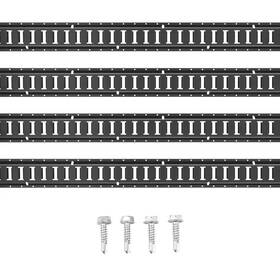 Vevor 445050349359 E Track Tie Down Rail Kit 5 Ft. Steel Rails Heavy Duty With Screws