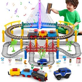 Qs-01 Vunrahsg Electric Train Set For Kids Ages 4-8 With Tracks And Car Medium