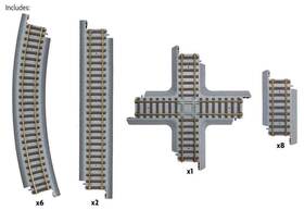 931-1362 Walthers Ho Figure 8 Power-loc Track Expander Set Of 17