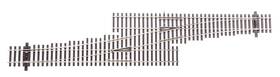 948-83073 Walthers Ho Code 83 Nickel Silver No. 5 Single Crossover Lh Turnout