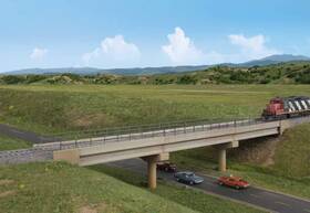Walthers Cornerstone 616374162727 Modern Long Span Concrete Railroad Bridge Kit Ho Scale