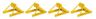 948-83108 Walthers Track Assembled Bumper 4-pack Yellow Ho