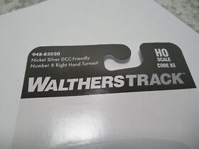 948-83020 Walthers Track Code 83 Nickel Silver Dcc Friendly Number 8 Turnout Right Hand