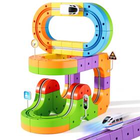 Wd 2589b Wdebay Klick Rail Electric Train Set 3d Magic Advanced Multicolor