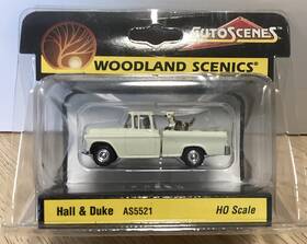 Wooas5321 Woodland Scenics N Scale Autoscenes As5321 Hall And Duke White Pick-up