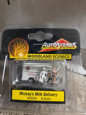 Wooas5329 Woodland Scenics N Scale Autoscenes As5329 Mickeys Milk Delivery Van