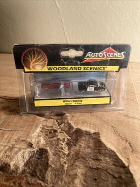 Wooas5333 Woodland Scenics N Scale Autoscenes As5333 Willies Warning Sedan And Police Car