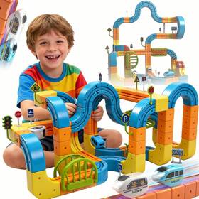 Yeafeati 445009464461 Cube Track Fusion Toy With 2 Trains 2026 New Klick Rail Electric Train Set For K