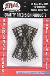 Atlas Code 83 45 Degree Crossing - Ho Scale Nickel Silver Model Train Track. Fixed Price $14.81.
