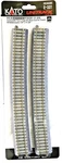 Ho Kato Unitrack 2-331 63-1/4" Large-radius Curve W/concrete Ties Pkg (4). Fixed Price $18.70.