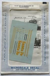 Microscale Ho Decal-santa Fe/atsf Yard Switcher-yellow Warbonnet #MC-4003. Fixed Price $6.00.