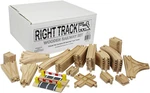 Right Track Toys Wooden Train Deluxe Set: 56 Premium Pieces 100%. Fixed Price $49.99.