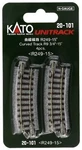 Kato 20-101 Scale Unitrack, 249MM (9 3/4") Radius 15-DEGREE Curve (4). Fixed Price $10.69.