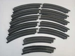Lot Of 12 Life-like Trains Power-loc Ho Scale X11 Curved Track + Rerailer. Fixed Price $24.45.