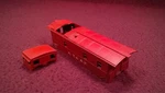Ho Lionel 0817-150 Caboose At&sf Red Body Cupola Shell. Fixed Price $6.95.