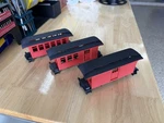 ON30 Red/black Shorty Passenger, Baggage & Combine Kits Cars Total. Fixed Price $24.95.