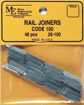 Micro Engineering Ho Scale Metal Rail Joiners, Code 26-100. Fixed Price $5.93.