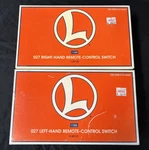 Lionel 027 Left 1122L 6-65121 Right-hand 1122R 6-65122 Remote Control Switch Nos. Fixed Price $59.95.