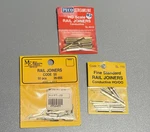 Lot Of 3 Peco & Micro-engineering 55 Nickel Silver Rail Joiners. Fixed Price $23.57.