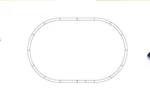 Roco Oval Track Soft Ballasted Rails Size Dimensions 150 X 100 Cm. Fixed Price $155.80.