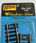 Atlas Ho Nickel Silver #4RCS Right Turnout Switch - Made In Usa. Fixed Price $20.00.