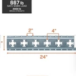 Cargosmart X-track Rail, 24IN. Model# 1787 Lot Of. Fixed Price $22.99.
