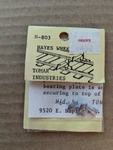 Tomar Industries H-803 Hayes Wheel Stops Type Sf Model Railroad Detail. Fixed Price $10.00.
