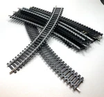 1/87 Ho Scale Curved Steel Track 10 Pieces Lima Italy N3030 R=360 9". Fixed Price $11.99.