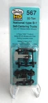 Kadee Ho Scale #567 National Type B-1 Self-centering Trucks 33" Ribbed Back Nos. Fixed Price $12.99.