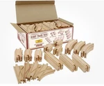 Wooden Train Track 52 Piece Set-compatible W/thomas Railway- See Note. Fixed Price $21.50.