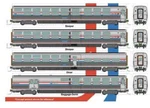 Kato 1068004 Scale Amtrak Viewliner Car Set Phase Iii Heritage 106-8004. Fixed Price $128.95.