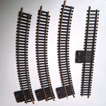 Vintage Atlas Ho Train Track Lot 18" Right Curve And Straight Terminals. Fixed Price $14.99.