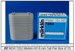 New 7252 Marklin Ho Scale 6MM Tall Gray Bridge Piers; Box Of 10 Pieces. Fixed Price $31.25.