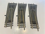 H0 Scale, 3X Fleischmann 6046 Switches 1:87, Various Condition. Fixed Price $27.75.
